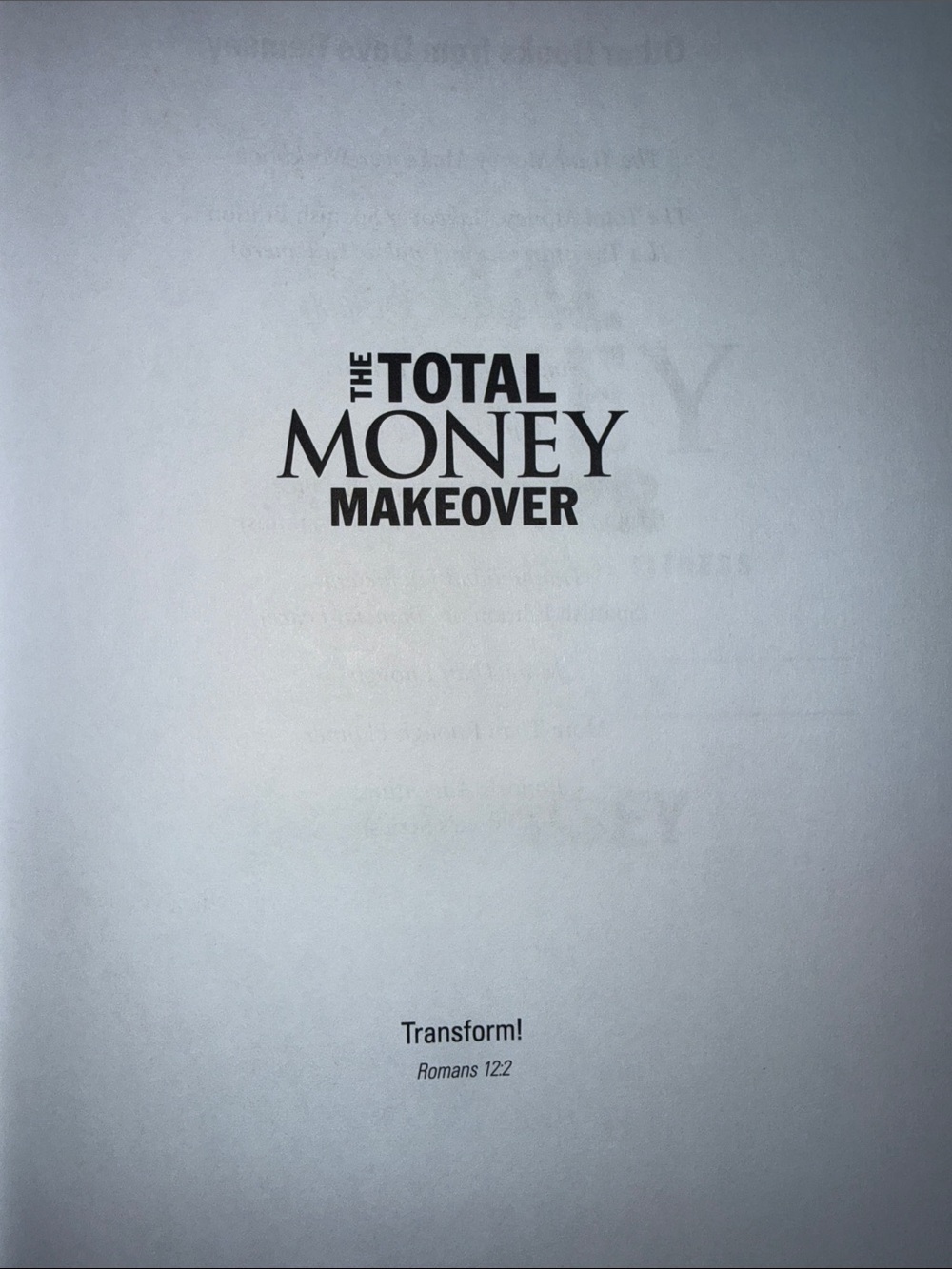 Dave Ramsey-The Total Money Makeover Hardback Book